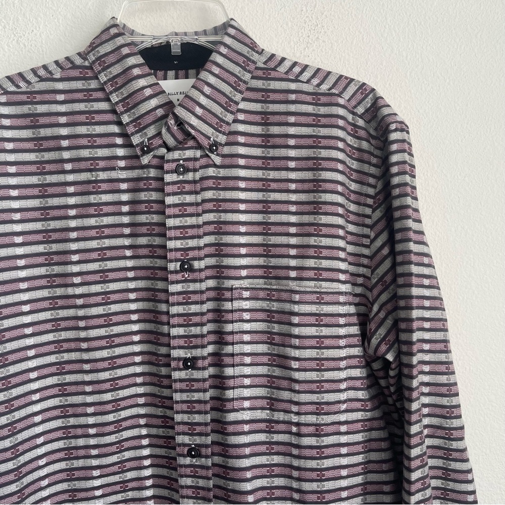 Billy Reid Button Down Long Sleeve Pattern Shirt - image 1